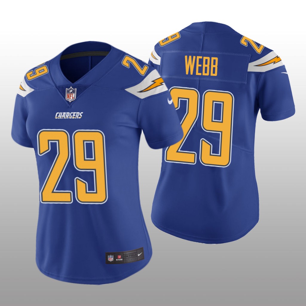 Los Angeles Chargers Mark Webb Royal Jersey Color Rush Limited - Women's
