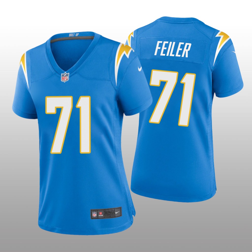 Los Angeles Chargers Matt Feiler Powder Blue Jersey Game - Women's