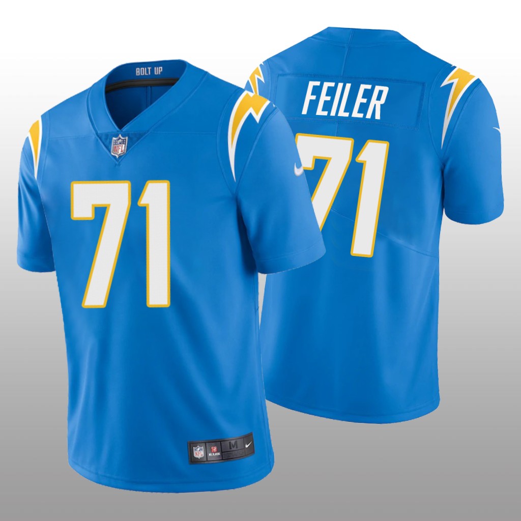 Los Angeles Chargers Matt Feiler Powder Blue Jersey Vapor Limited - Men's