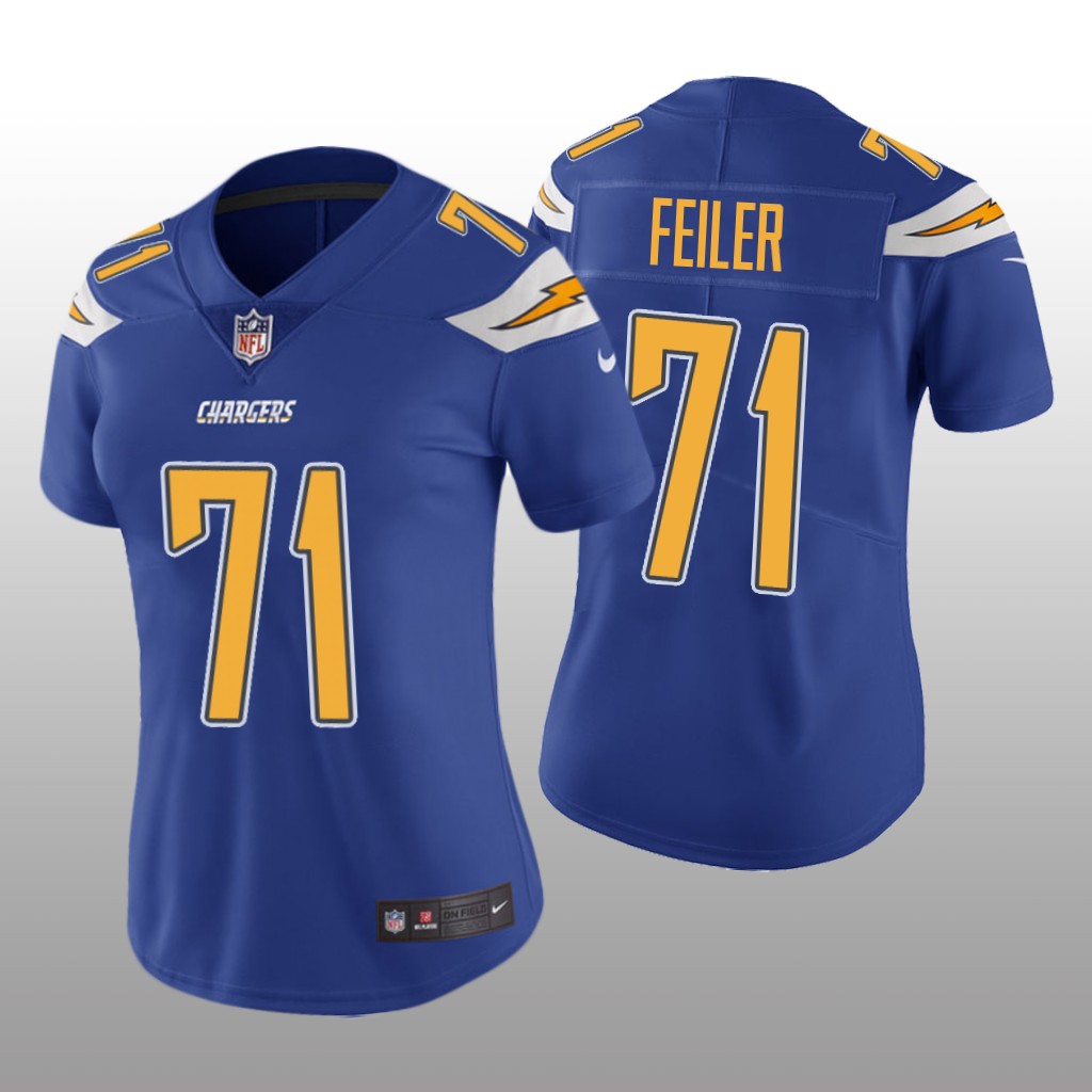 Los Angeles Chargers Matt Feiler Royal Jersey Color Rush Limited - Women's
