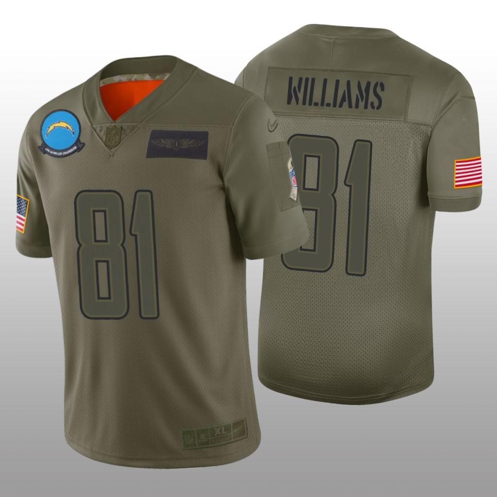 Los Angeles Chargers Mike Williams Camo Limited Jersey 2019 Salute to Service - Men's