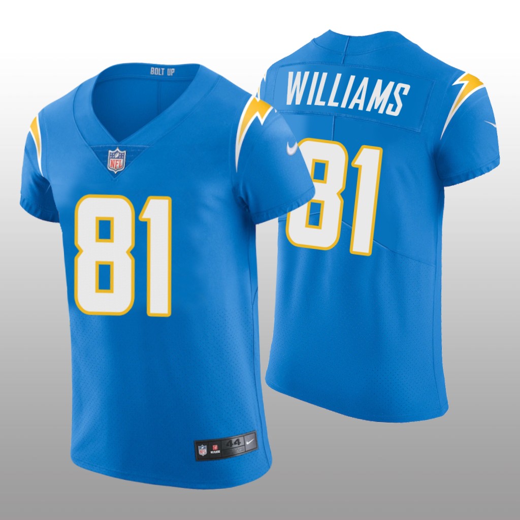 Los Angeles Chargers Mike Williams Powder Blue Jersey Vapor Elite Men's