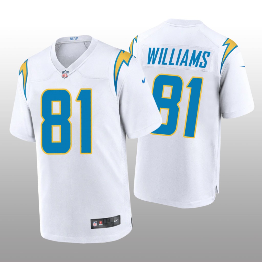 Los Angeles Chargers Mike Williams White Jersey Game - Men's