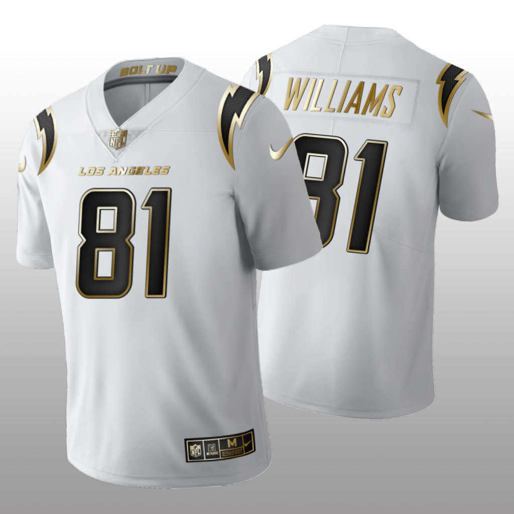 Los Angeles Chargers Mike Williams White Jersey Golden Limited Men's