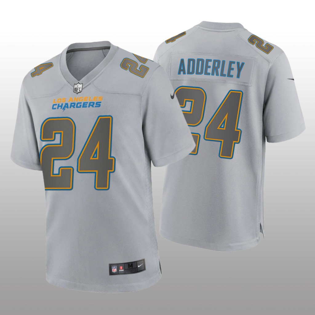 Los Angeles Chargers Nasir Adderley Gray Jersey Atmosphere Fashion Game - Men's