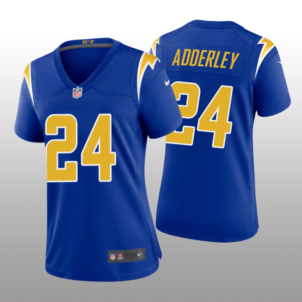 Los Angeles Chargers Nasir Adderley Royal Jersey 2nd Alternate Game - Women's