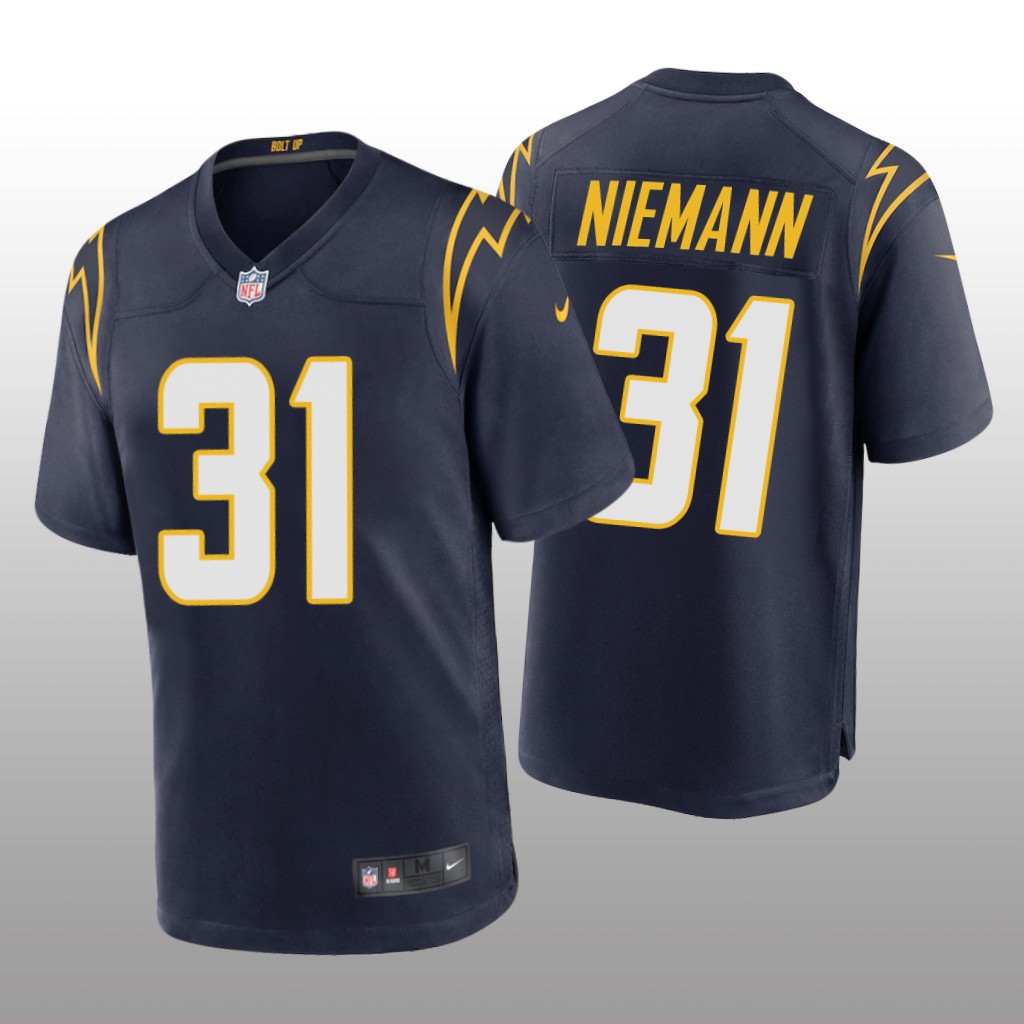 Los Angeles Chargers Nick Niemann Navy Jersey Alternate Game - Men's