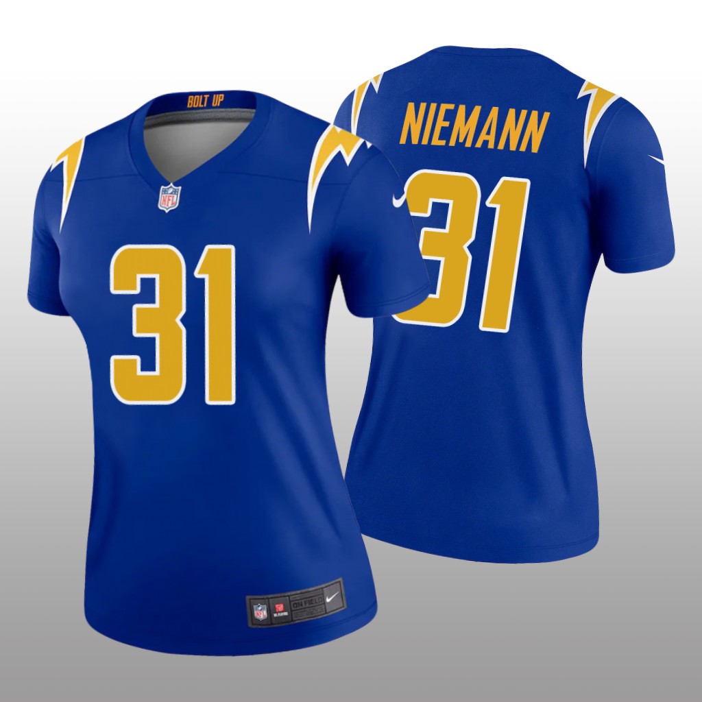 Los Angeles Chargers Nick Niemann Royal Jersey Alternate Legend - Women's