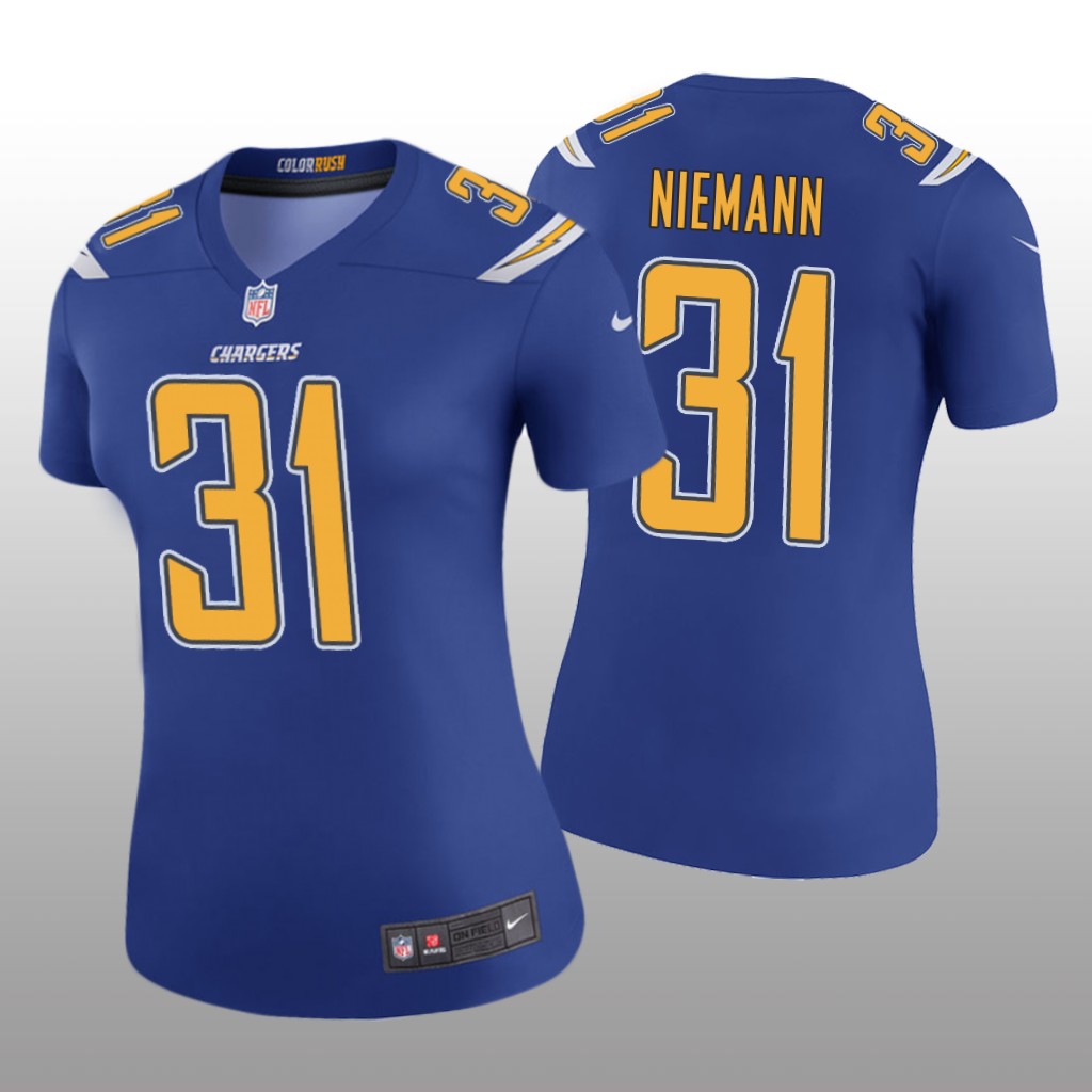 Los Angeles Chargers Nick Niemann Royal Jersey Color Rush Legend - Women's