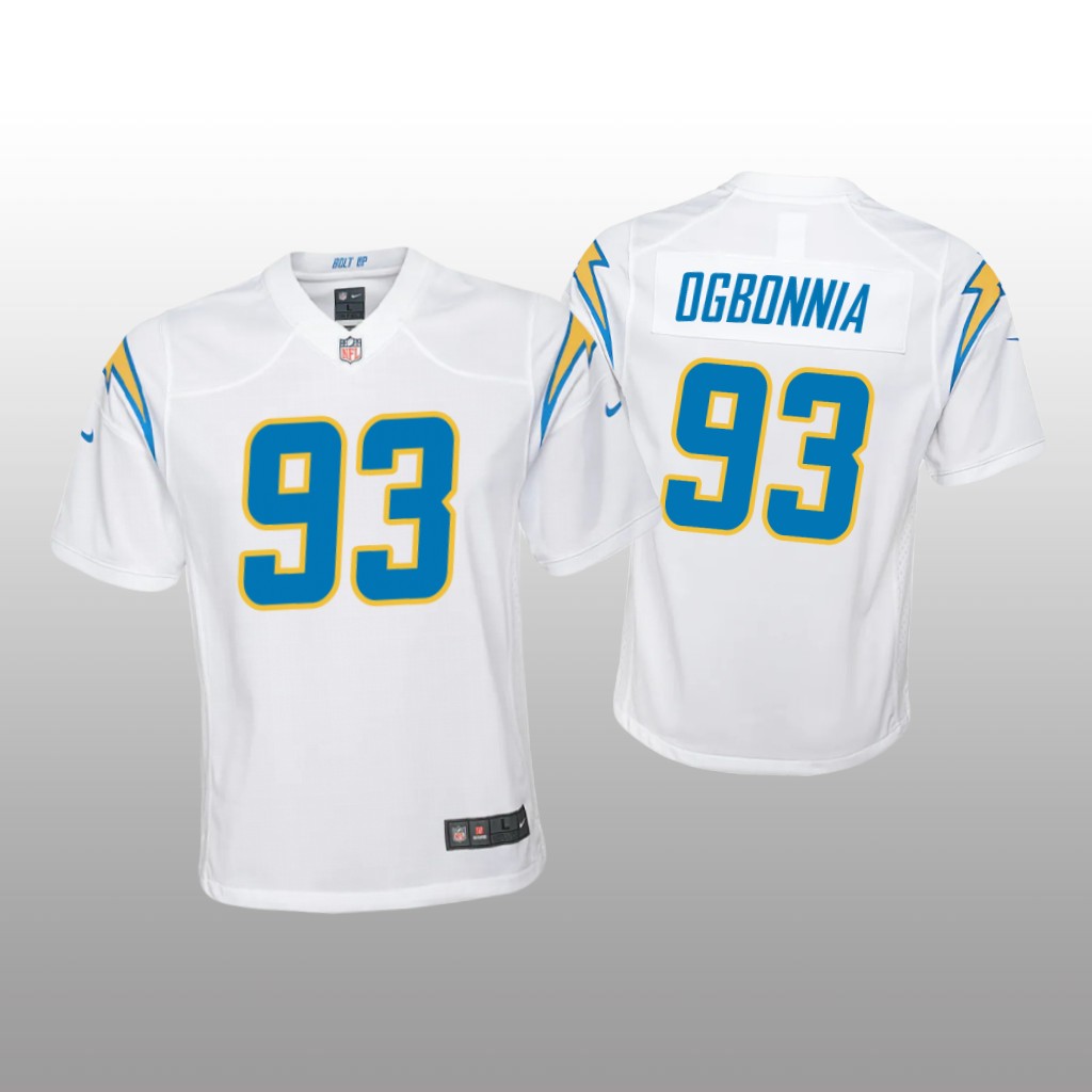 Los Angeles Chargers Otito Ogbonnia White Jersey Game - Youth