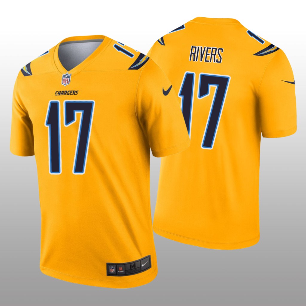 Los Angeles Chargers Philip Rivers Gold Jersey Inverted Legend - Men's
