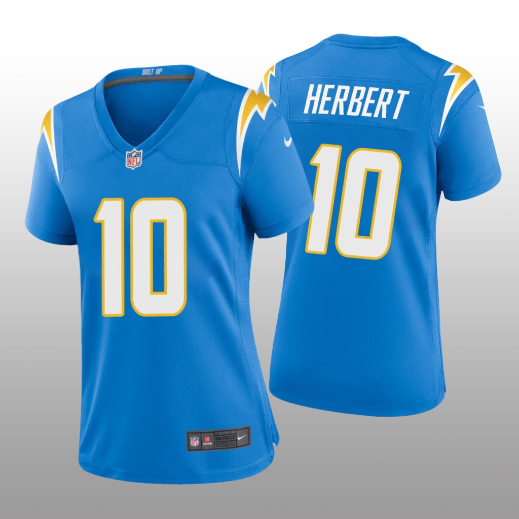 Los Angeles Chargers Powder Blue 2020 NFL Draft Justin Herbert Game Jersey