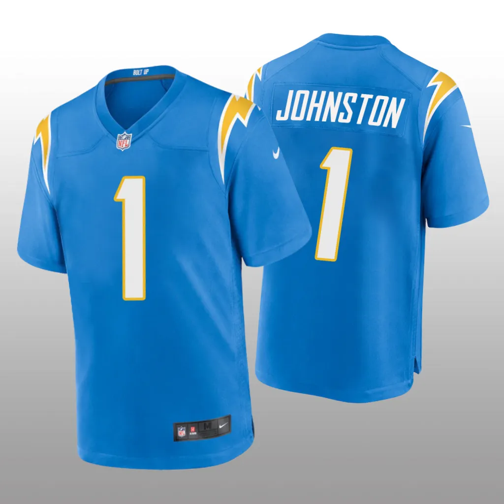 Los Angeles Chargers Powder Blue 2023 NFL Draft Quentin Johnston Game Jersey