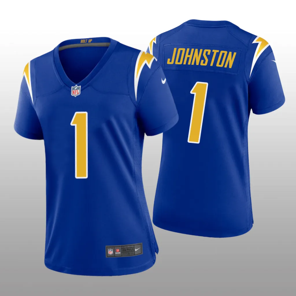 Los Angeles Chargers Quentin Johnston Royal Jersey Alternate Game - Women's