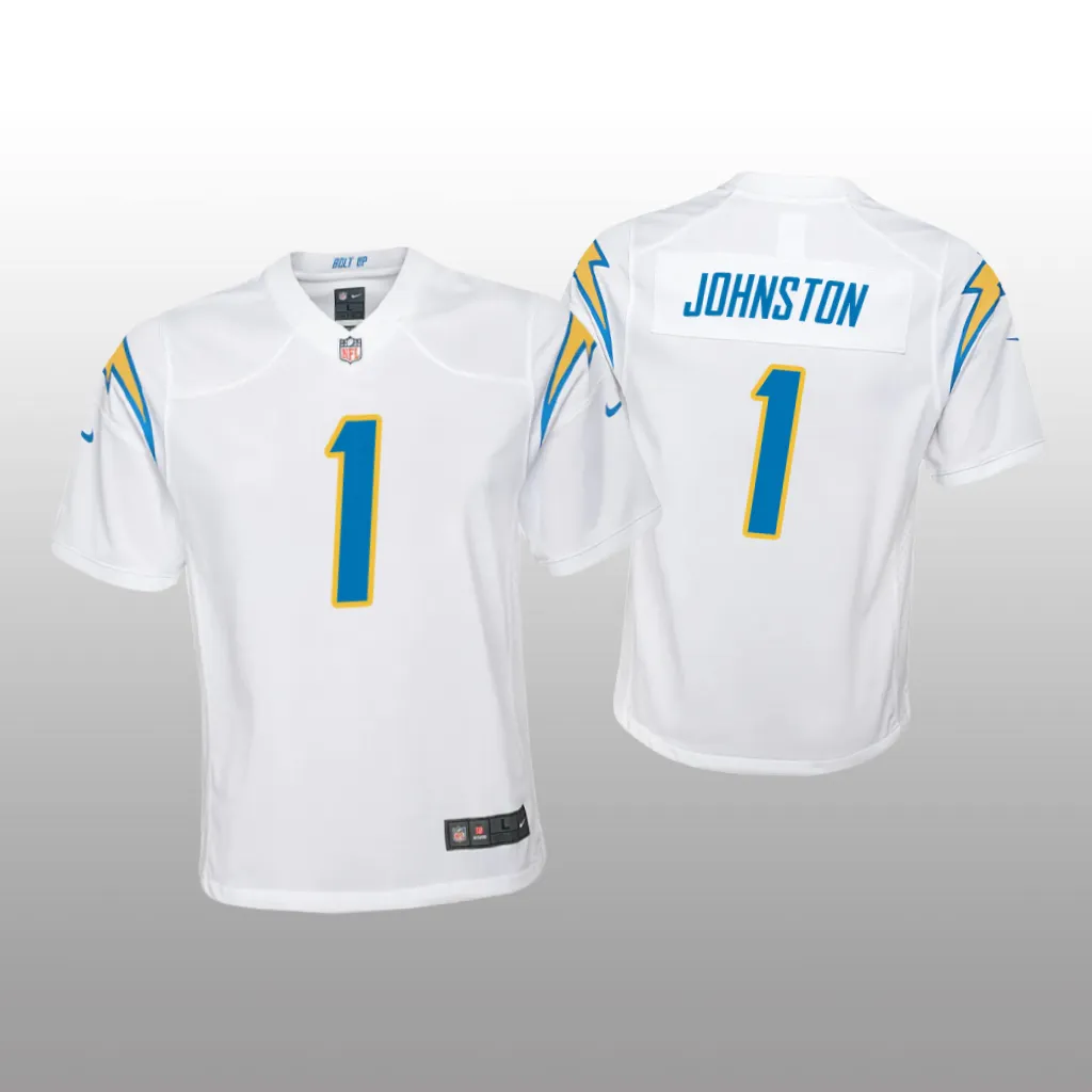 Los Angeles Chargers Quentin Johnston White Jersey Game - Youth