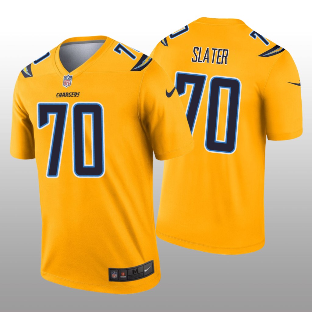 Los Angeles Chargers Rashawn Slater Gold Jersey Inverted Legend - Men's