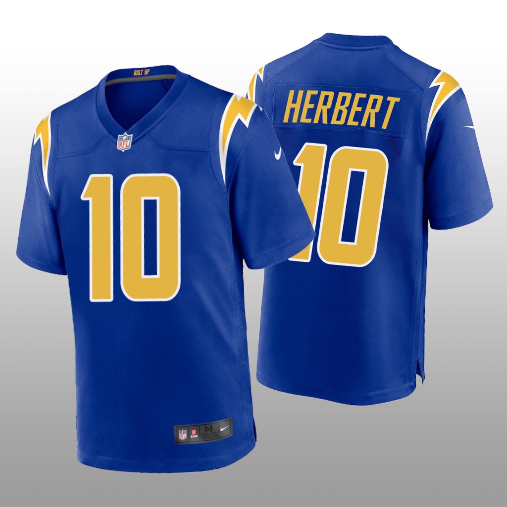 Los Angeles Chargers Royal 2020 NFL Draft Justin Herbert Alternate Game Jersey