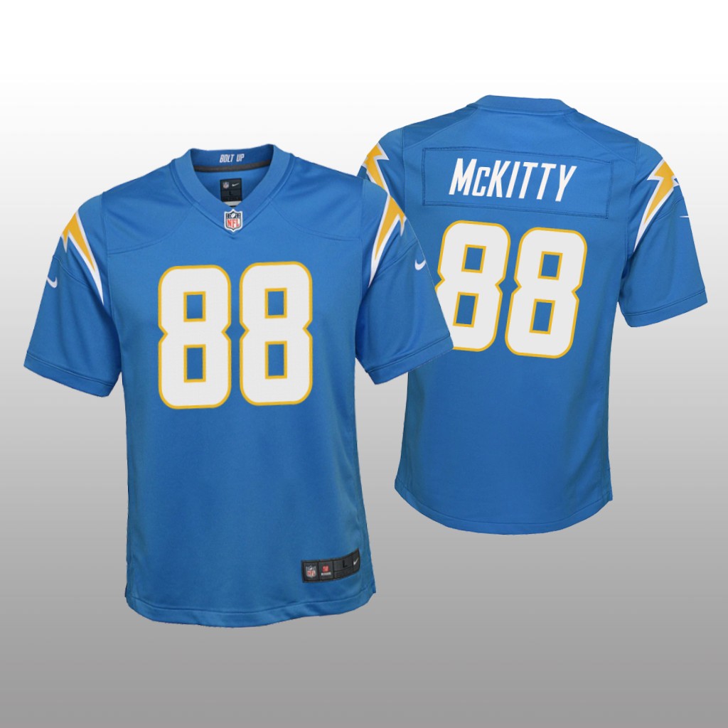 Los Angeles Chargers Tre' McKitty Powder Blue Jersey Game - Youth