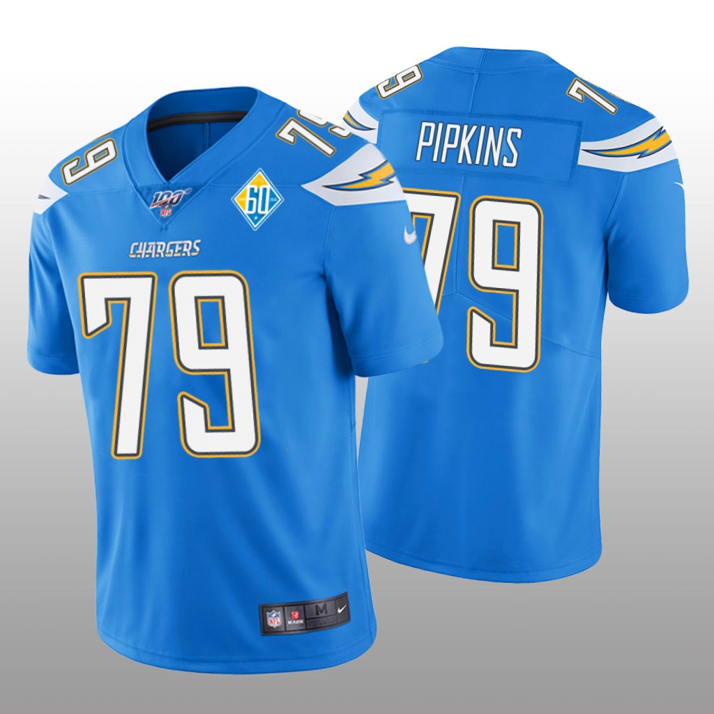 Los Angeles Chargers Trey Pipkins Light Blue Vapor Limited Jersey 60th Season - Men's