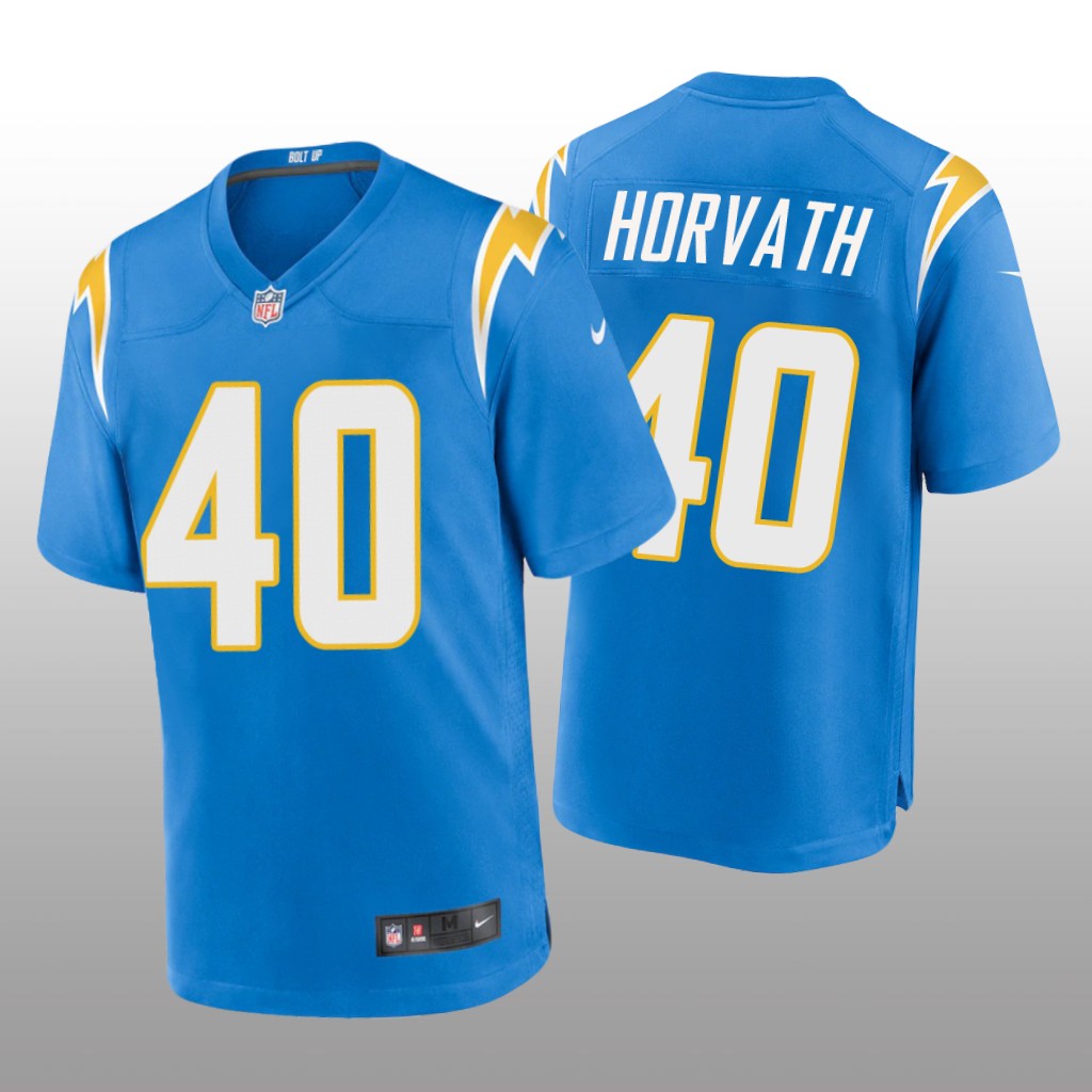 Los Angeles Chargers Zander Horvath Powder Blue Jersey Game - Men's