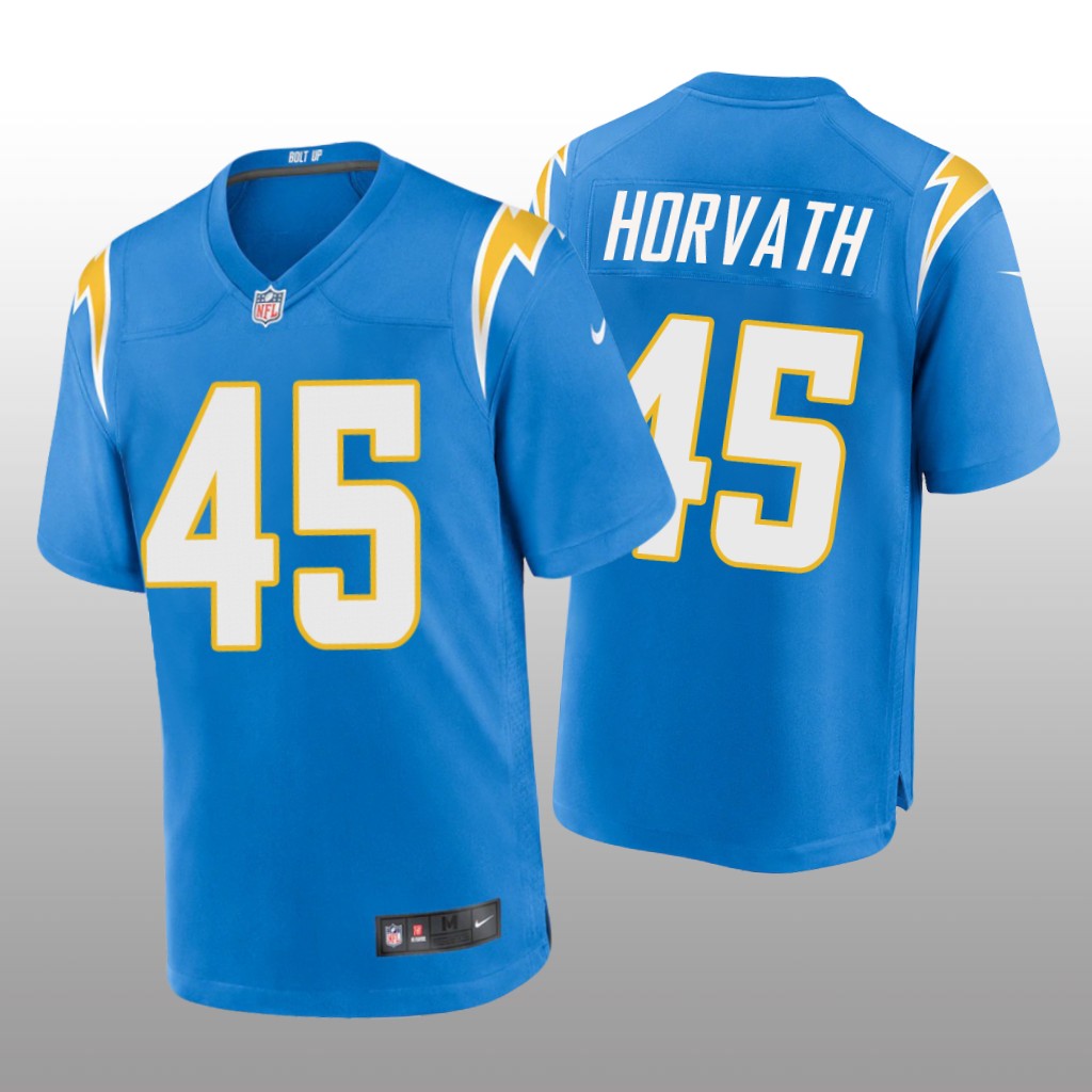 Los Angeles Chargers Zander Horvath Powder Blue Jersey Game Men's