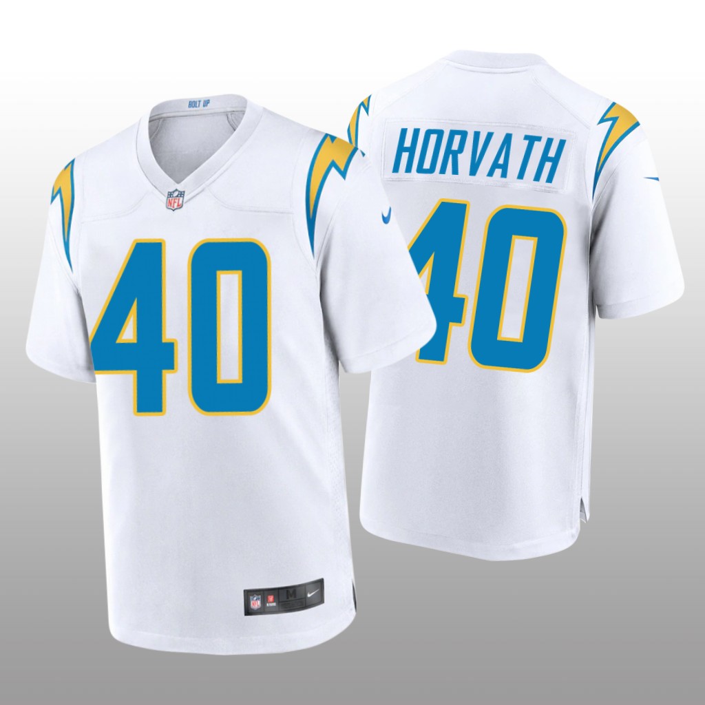 Los Angeles Chargers Zander Horvath White Jersey Game - Men's