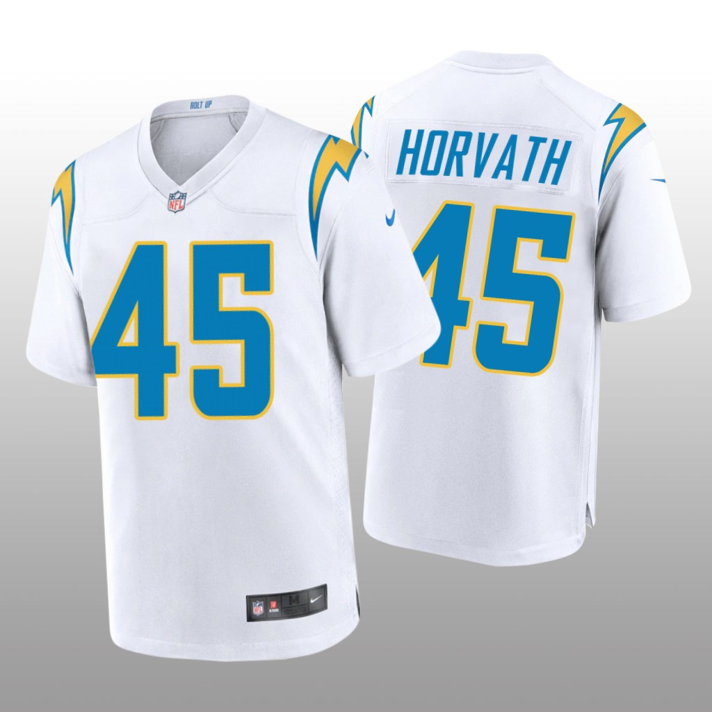 Los Angeles Chargers Zander Horvath White Jersey Game Men's