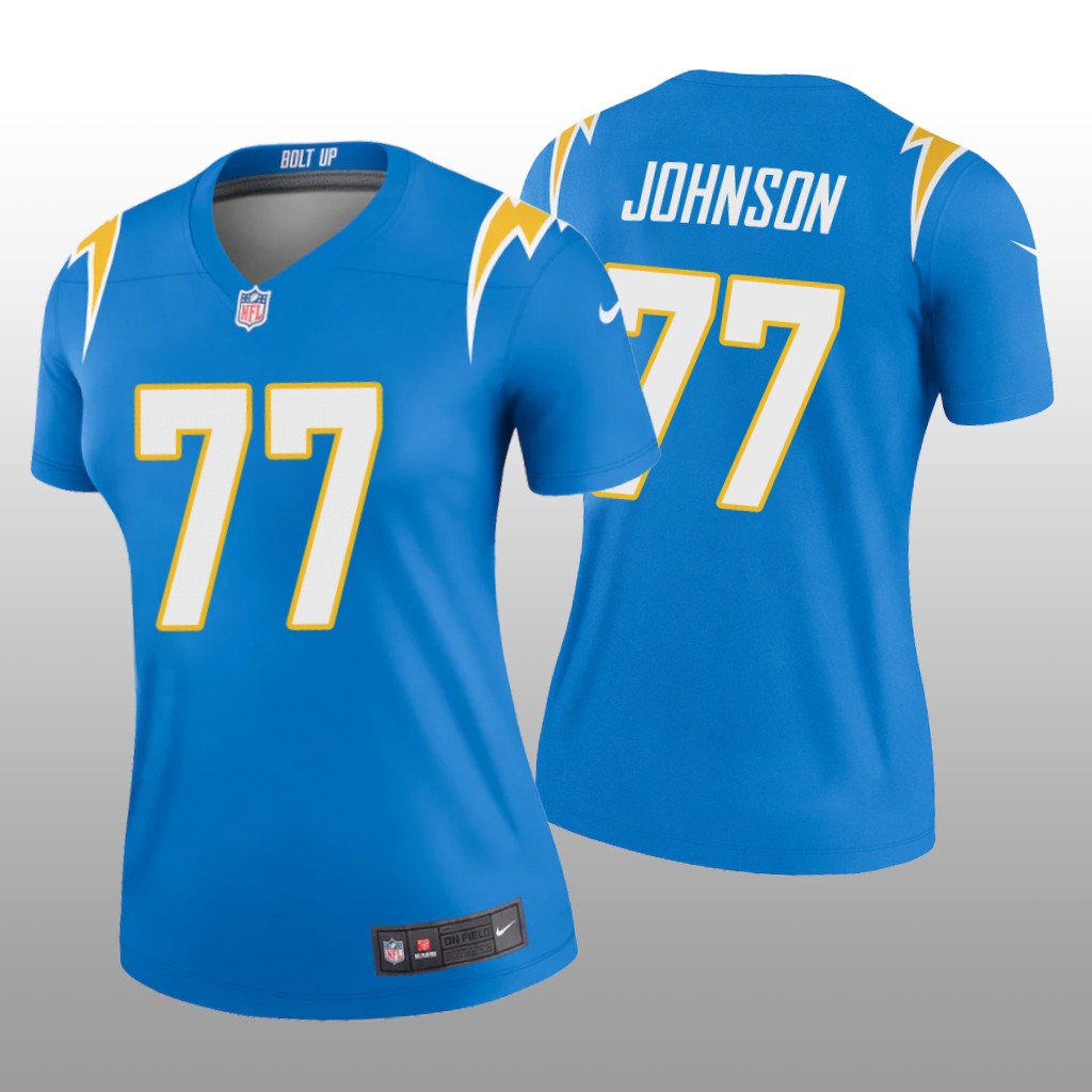 Los Angeles Chargers Zion Johnson Powder Blue Jersey Legend - Women's