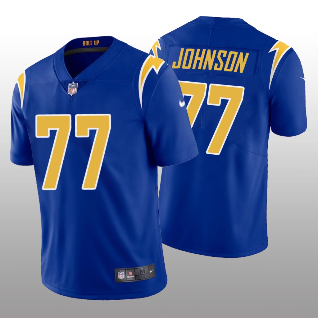 Los Angeles Chargers Zion Johnson Royal Jersey Vapor Limited - Men's