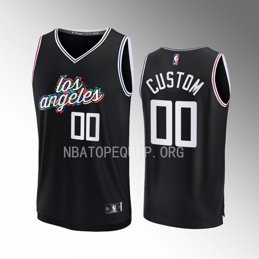 Los Angeles Clippers #00 Custom City Edition Jersey 2022-23 Fastbreak Black
