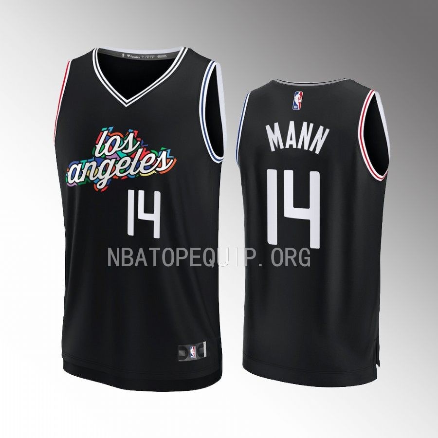 Los Angeles Clippers #14 Terance Mann City Edition Jersey 2022-23 Fastbreak Black