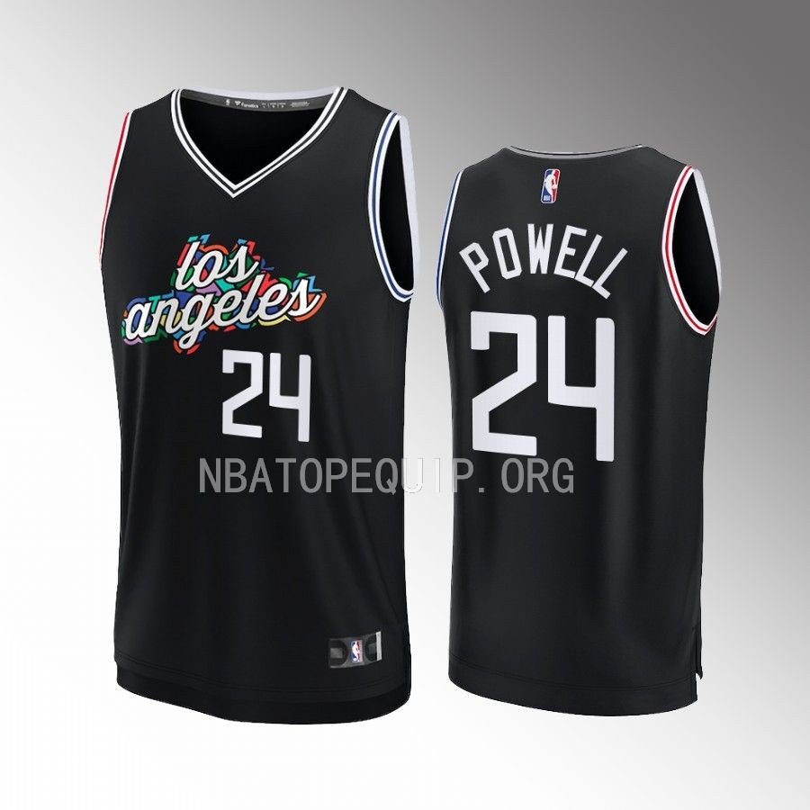 Los Angeles Clippers #24 Norman Powell City Edition Jersey 2022-23 Fastbreak Black