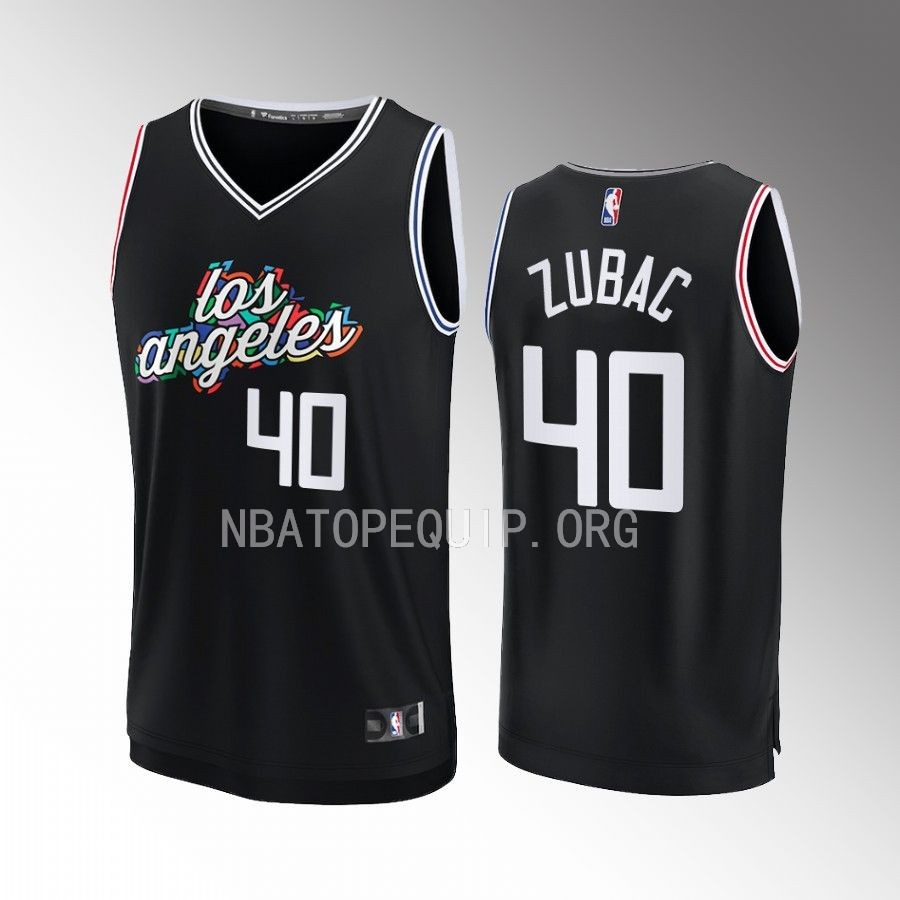 Los Angeles Clippers #40 Ivica Zubac City Edition Jersey 2022-23 Fastbreak Black