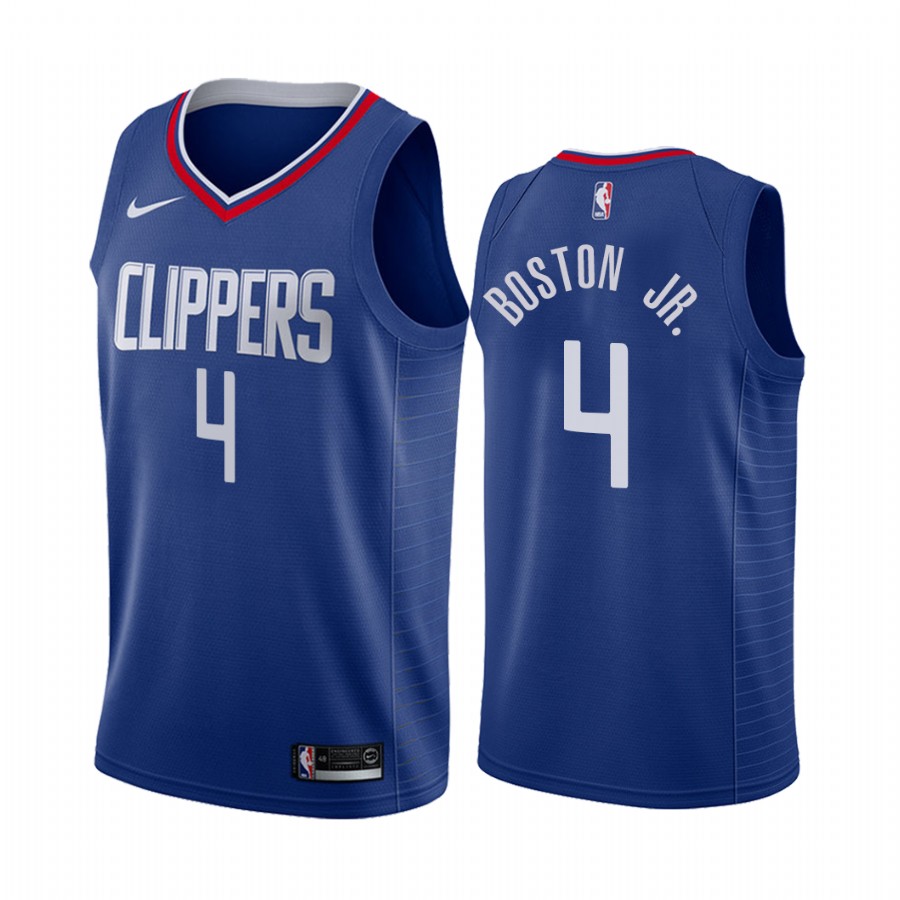 Los Angeles Clippers Brandon Boston Jr. #4 Blue 2021-22 Icon Edition Jersey