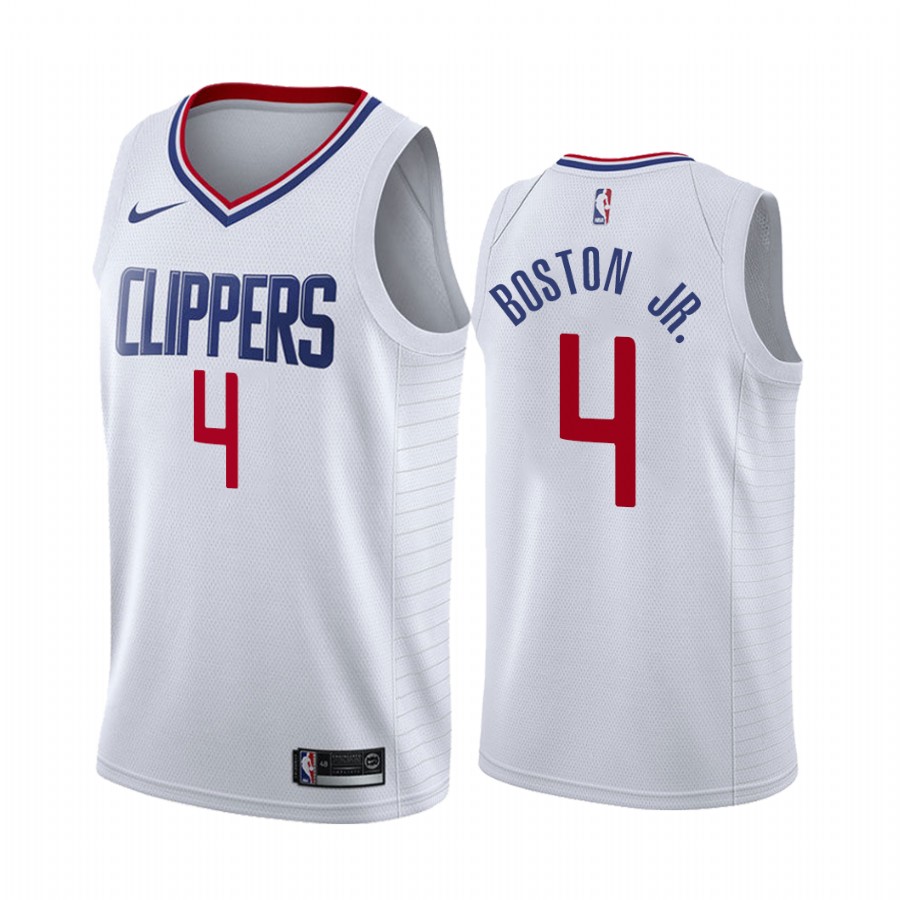 Los Angeles Clippers Brandon Boston Jr. #4 White 2021-22 Association Edition Jersey