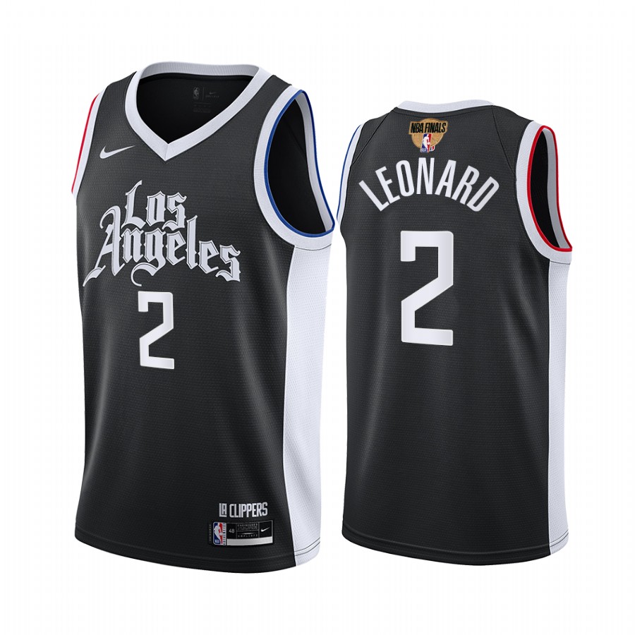 Los Angeles Clippers Kawhi Leonard Black 2021 NBA Playoffs Jersey