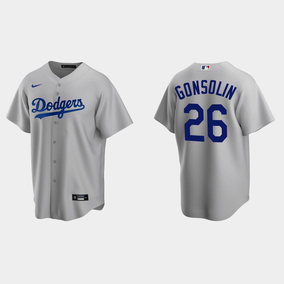 Los Angeles Dodgers #26 Tony Gonsolin Alternate Jersey - Gray