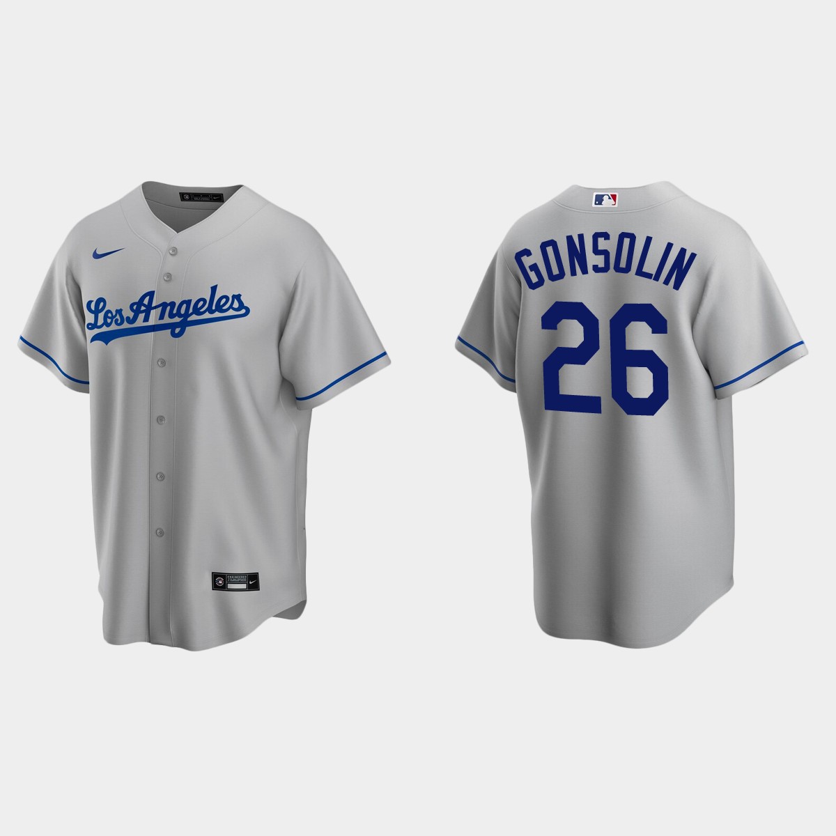 Los Angeles Dodgers #26 Tony Gonsolin Road Jersey - Gray