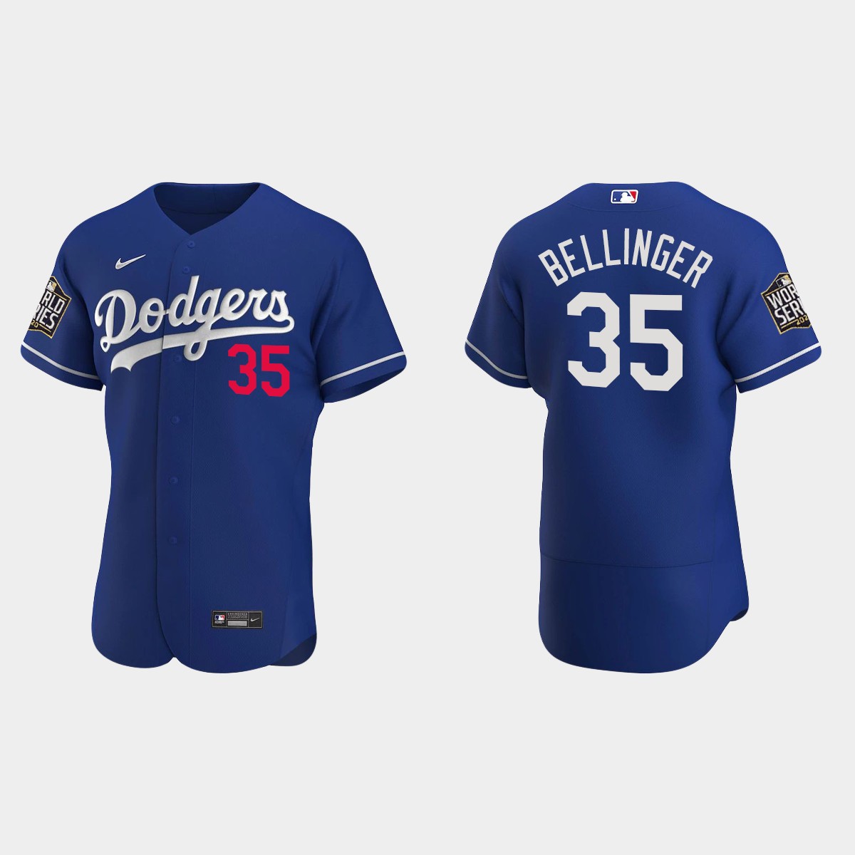 Los Angeles Dodgers #35 Cody Bellinger 2020 World Series Alternate Jersey - Royal