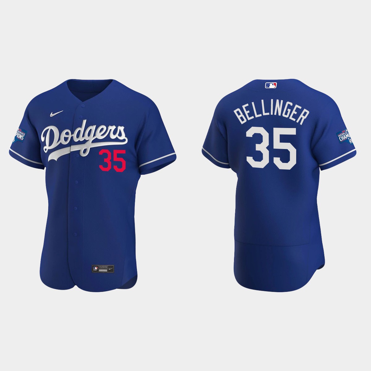 Los Angeles Dodgers #35 Cody Bellinger 2020 World Series Champions Alternate Team Jersey - Royal