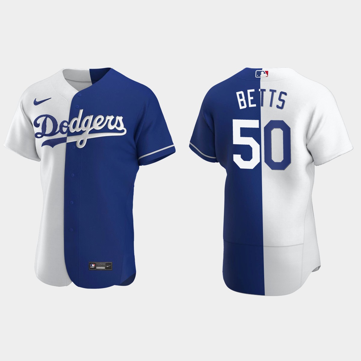 Los Angeles Dodgers #50 Mookie Betts Color Split Jersey - Royal