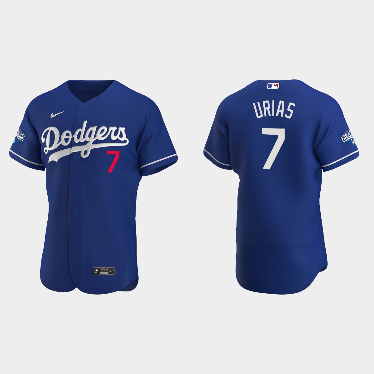 Los Angeles Dodgers #7 Julio Urias 2020 World Series Champions Alternate Team Jersey - Royal