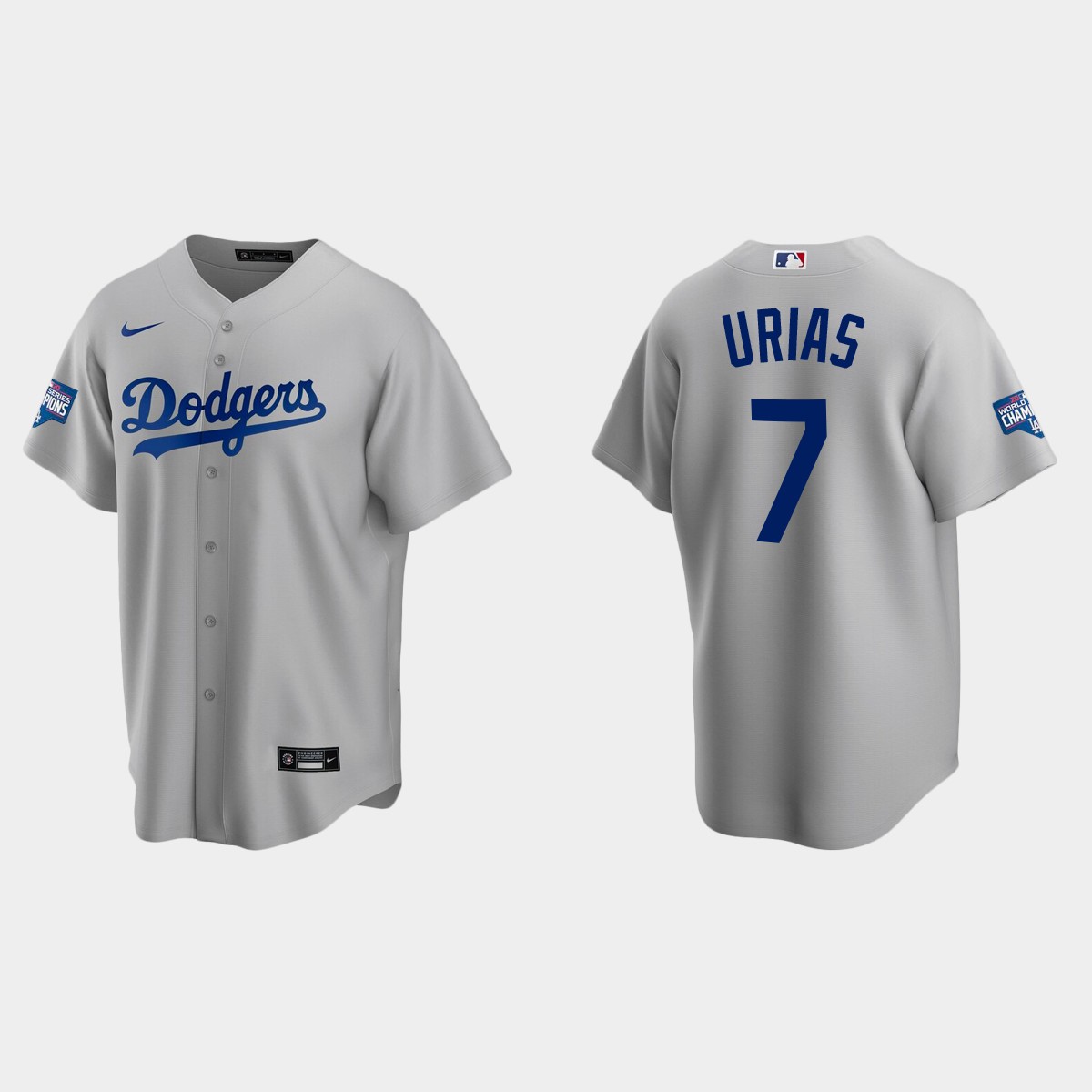 Los Angeles Dodgers #7 Julio Urias Alternate Team 2020 World Series Champions Jersey - White
