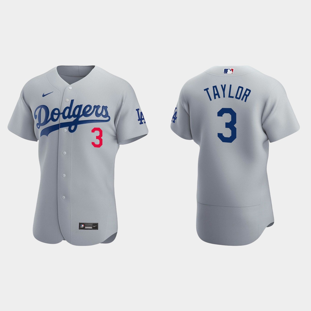Los Angeles Dodgers Chris Taylor #3 Gray 2020 Alternate Jersey