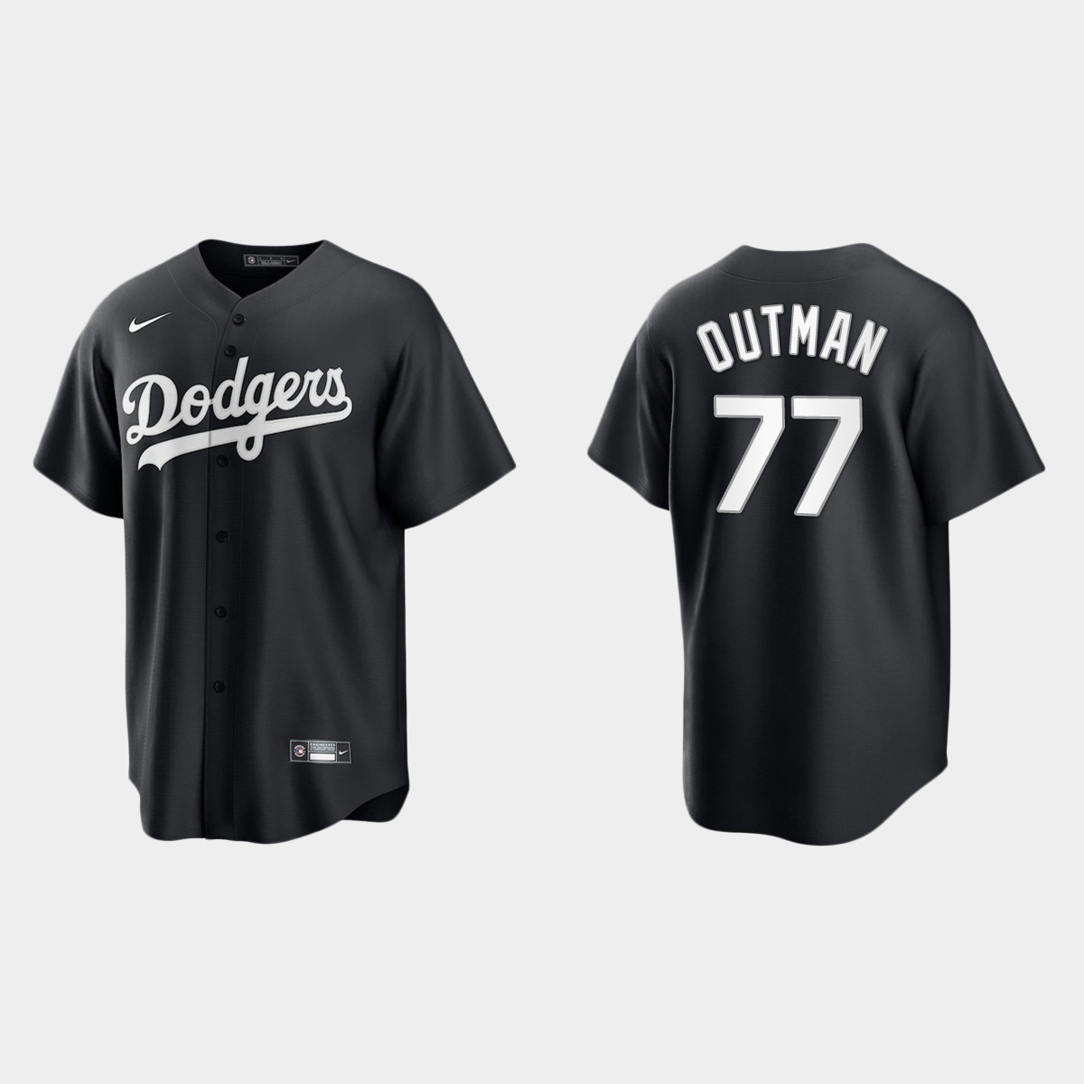 Los Angeles Dodgers James Outman Jersey - Black White