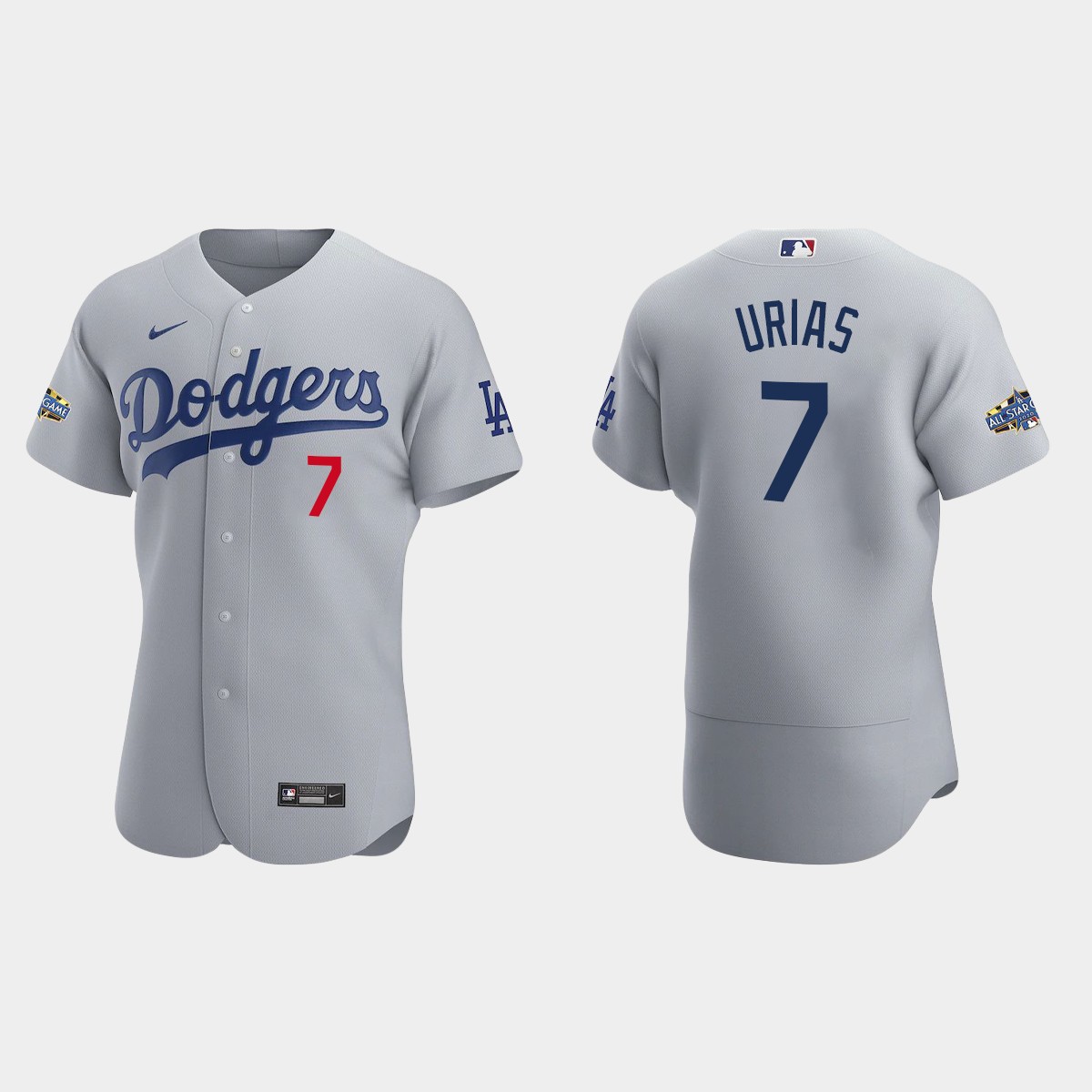 Los Angeles Dodgers Julio Urias #7 Gray Patch 2020 Alternate Jersey