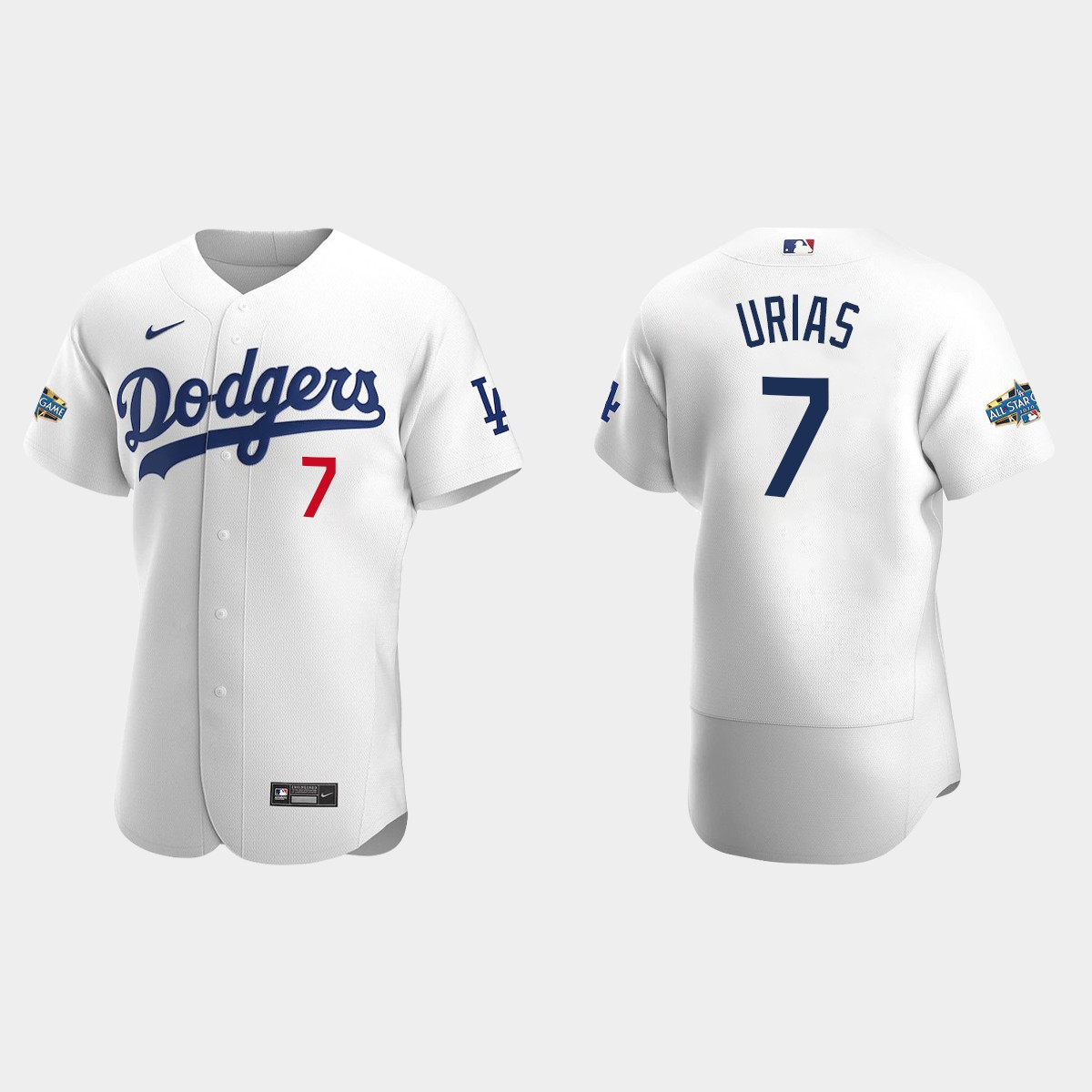 Los Angeles Dodgers Julio Urias #7 White Patch 2020 Home Jersey