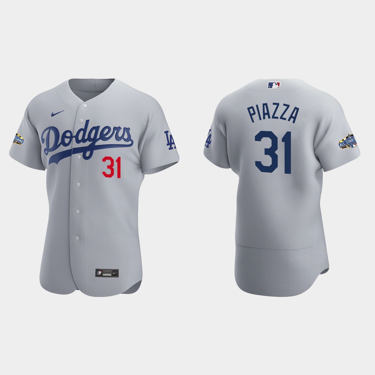 Los Angeles Dodgers Mike Piazza #31 Gray Patch 2020 Alternate Jersey