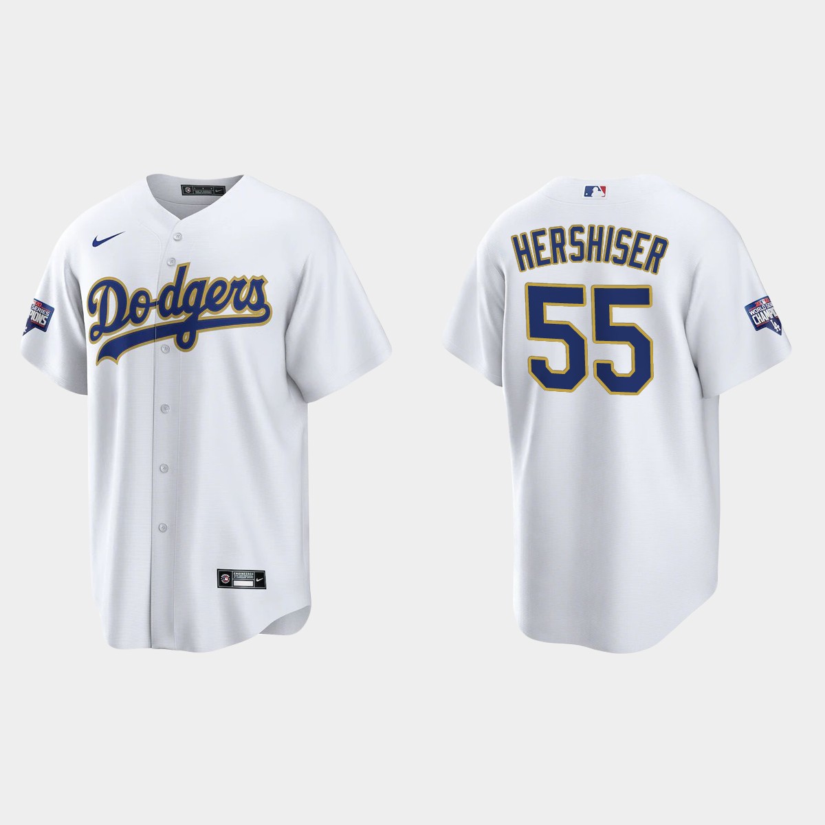 Los Angeles Dodgers Orel Hershiser 2021 Gold Program White Gold Jersey