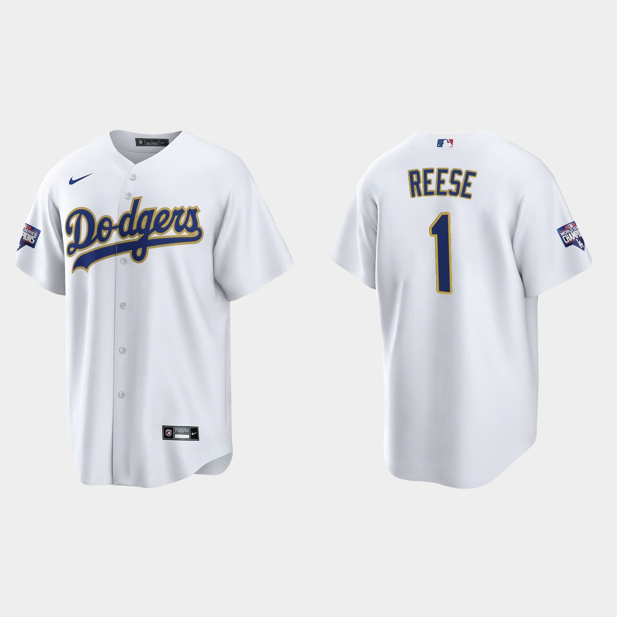 Los Angeles Dodgers Pee Wee Reese 2021 Gold Program White Gold Jersey